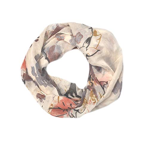 Euly Seide Cotton Loop Schal Loopschal Rundschal Schlauchschal Tuch Tücher Damenschal Traumfänger (Bunt Beige) von Euly