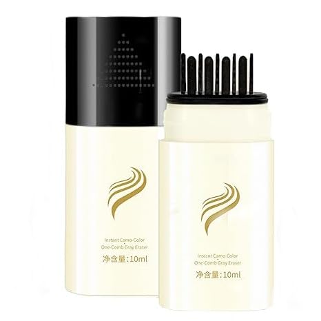 2-in-1 Hair Color Stick & Comb, Long Lasting Hair Color Stick,Waterproof, Sweat-Proof, Portable Hairs Color Touch-Up Sticks with Built-In Combs, White Hair Concealer Sticks for Women & Men (Black) 2-in-1 Hair Color Stick & Comb, Long Lasting Hair Color Stick,Waterproof, Sweat-Proof, Portable Hairs Color Touch-Up Sticks with Built-In Combs, White Hair Concealer Sticks for Women & Men (Black) von Eunmsi