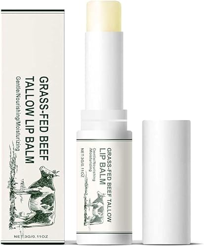 Beef Tallow Lip Balms,Moisturizing Tallow Lip Balm,Tallows Lip Balm, Nourishing and Soothing,Lip Care Hydrating (1 pcs) von Eunmsi