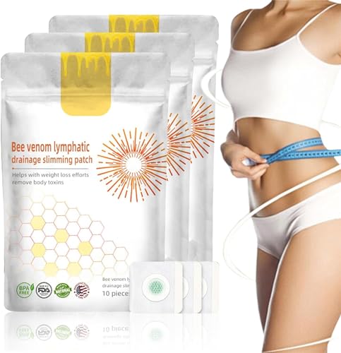 Bostore Bee Venom Lymphatic Drainage Slimming Patch, Bee Venom Lymphatic Drainage & Slimming Patches, Promotes Circulation,for Men and Women (3 Pack) von Eunmsi