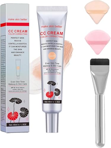 Caiucoco Cc Cream,Korean Color Changing Cc Cream,Korean Color Changing Foundation,2 In1 Skincare & Makeup, Multi-Purpose Skin Tone Adjusting Cc Cream Concealer Full Coverage (Light) von Eunmsi