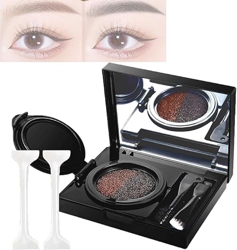 Eyebrow & Eyeliner Cream with Stamp,Multi-functional Double-Headed Eyeliner Stamp, 2 in 1 Waterproof Eyebrow & Eyeliner Cream with Double Ended Brush,Eyebrow Stencil Kit for Women (Brown) von Eunmsi