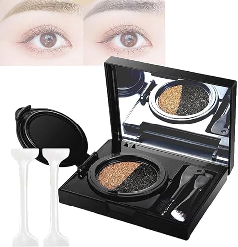 Eyebrow & Eyeliner Cream with Stamp,Multi-functional Double-Headed Eyeliner Stamp, 2 in 1 Waterproof Eyebrow & Eyeliner Cream with Double Ended Brush,Eyebrow Stencil Kit for Women (Gray) von Eunmsi