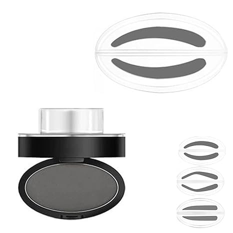 Fresheight Deluxe Stamp Set, Fresheight Eyebrow Stamp Powder Set, Waterproof Eyebrow Stamp Set,Natural Eye Makeup,Waterproof, Sweat-Proof,Beginner-Friendly Brow Defining Tool for Women (Gray-A) von Eunmsi