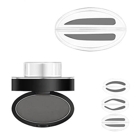Fresheight Deluxe Stamp Set, Fresheight Eyebrow Stamp Powder Set, Waterproof Eyebrow Stamp Set,Natural Eye Makeup,Waterproof, Sweat-Proof,Beginner-Friendly Brow Defining Tool for Women (Gray-B) von Eunmsi