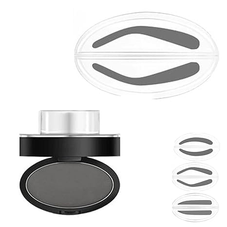 Fresheight Deluxe Stamp Set, Fresheight Eyebrow Stamp Powder Set, Waterproof Eyebrow Stamp Set,Natural Eye Makeup,Waterproof, Sweat-Proof,Beginner-Friendly Brow Defining Tool for Women (Gray-C) von Eunmsi