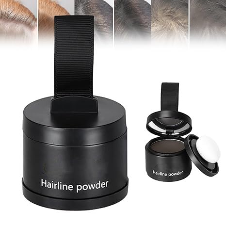Instant Hair Powder,Hairline Concealer Powders,Hairline Powder for Women,Hairline Concealer Powders,Achieve Natural-Looking,Gray Hairs Coverage Touch up for Women & Men (Black) von Eunmsi