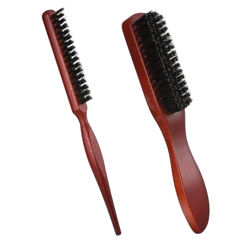 2 Stück Wildschweinborstenbürste, Haarbürste für Damen und Herren, fügen Sie Glanz hinzu, verbessern Sie die Textur, reduzieren Sie Frizz, zum Zurückziehen, Necken und Stylen von feinen oder dicken 2 Stück Wildschweinborstenbürste, Haarbürste für Damen und Herren, fügen Sie Glanz hinzu, verbessern Sie die Textur, reduzieren Sie Frizz, zum Zurückziehen, Necken und Stylen von feinen oder dicken von EupHHonycs
