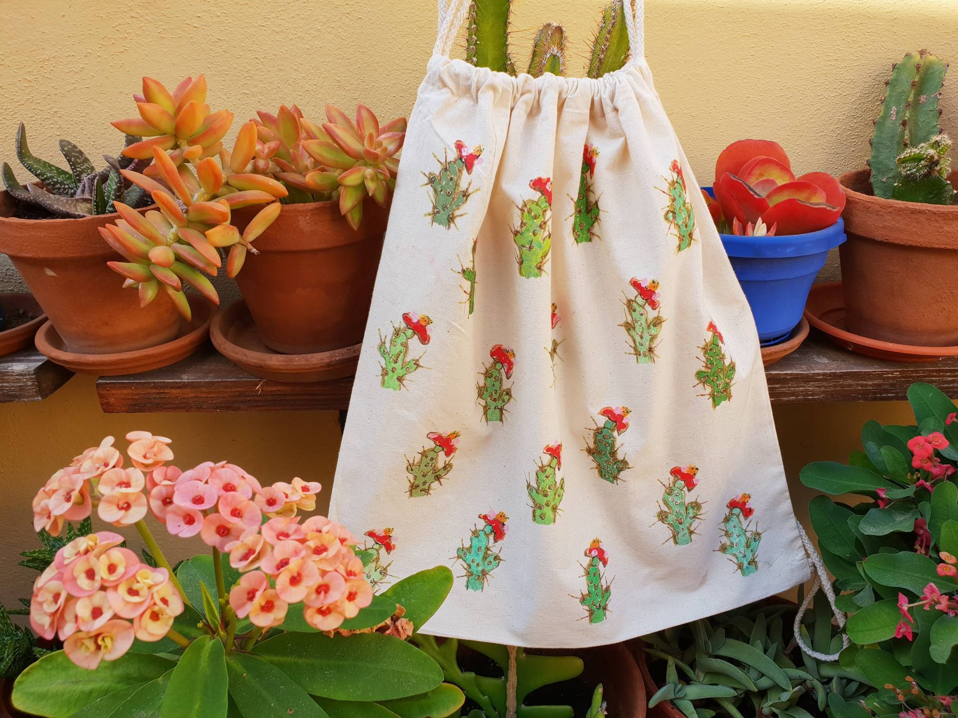stoff Rucksack - Cereus Candelaris/Kaktus Kandelaber stoff Rucksack - Cereus Candelaris/Kaktus Kandelaber von Euphorbiae