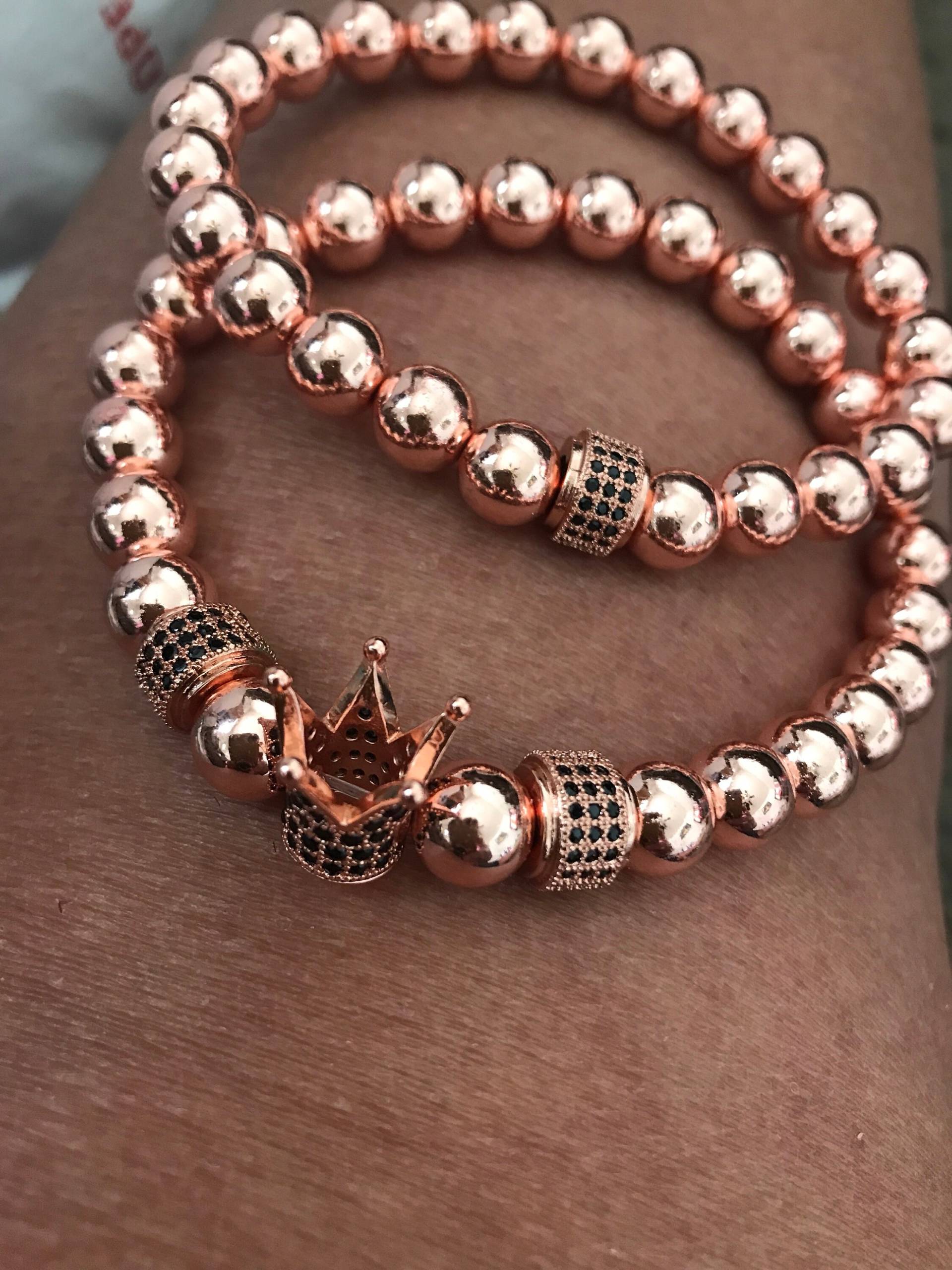 8mm Rose Gold Und Hämatit Armband 8mm Rose Gold Und Hämatit Armband von EuphoricWrists
