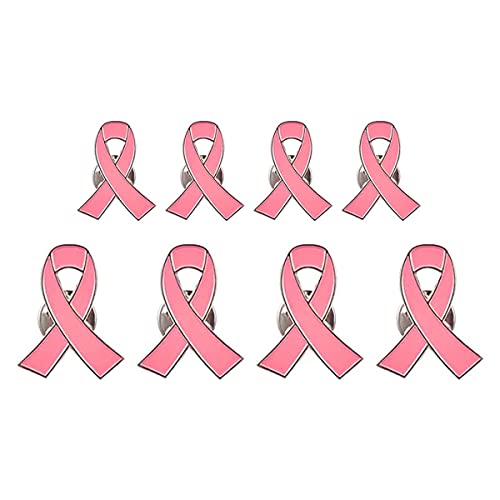 10 Stück Pink Ribbon Pins Abzeichen Revers Emaille Broschen Brustkrebs-Bewusstseins-Symbol Frauen 3.8x2.3cm von EurHouse