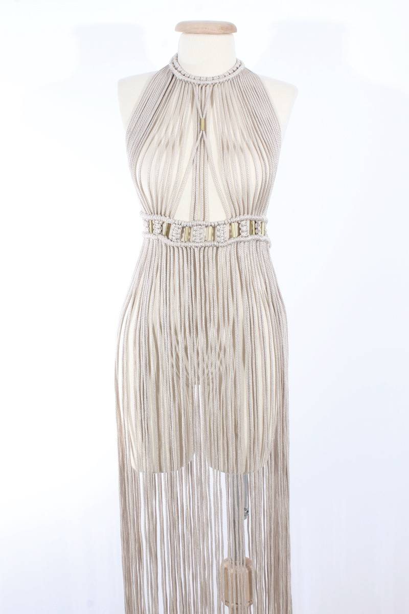 Boho Chic Macrame Maxi Kleid - Umweltfreundliche Handgewebte Abendgarderobe von EurasiaMacrame