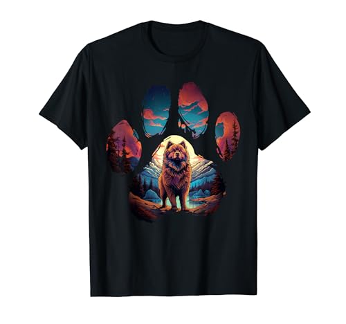 Eurasier Paw Mountain Design Hund Mama Papa T-Shirt von Eurasier Dog Lovers
