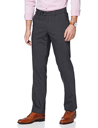 EUREX by Brax Herren Jan Flatfront Schurwollmix Hose, Dark Grey, W49/L32 (Herstellergröße: 31U) von BRAX FEEL GOOD