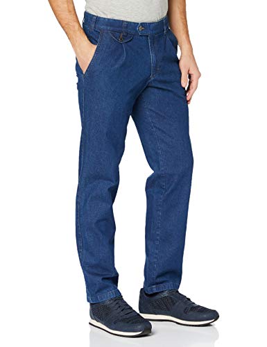 EUREX by BRAX Herren Ergo Cut Jeans Bundfalten-Hose Style Fred 321 Stretch, Blau 22, 48 von EUREX by Brax