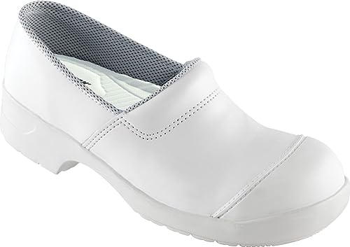 Euro-Dan Flex Sicherheitsclogs, geschlossen, mit Stahlkappe, weiß S2+SRC von Euro-Dan
