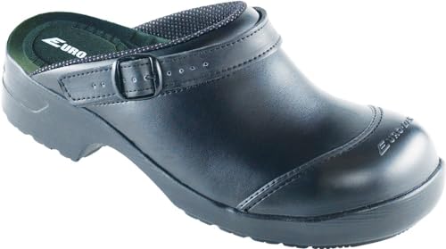 Euro-Dan Flex Sicherheitsclogs, offen mit verstellbarer/klappbarer Fersenriemen, Pronose, SB+A+E+SRC, Schuhgröße:41 von Euro-Dan