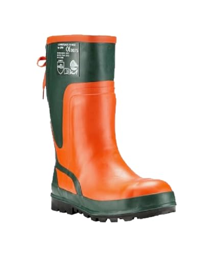 Euro PM Lumberjack III Neo Schnittschutz-Gummistiefel Grün/Orange Gr. 39 von KOX