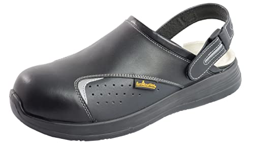 EuroRoutier Basic 2.0 Black Leder, Schuhe, Sicherheitsclogs, CE-Zertifizierung: EN ISO 20345: 2011 SB A-E-FO-SRA (Numeric_40) von EuroRoutier