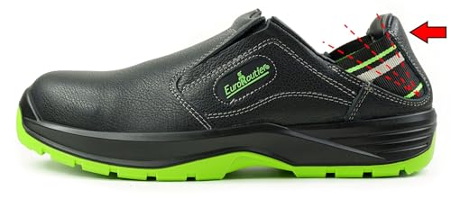 EuroRoutier Hybrid Black Nappa Echtleder, Clogs, S1P-SRC Sicherheitsschuhe (Numeric_39) von EuroRoutier