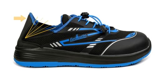 EuroRoutier Hybrid Tech S1 SRC, Hausschuhe, Sicherheitsschuhe (Blu, EU Schuhgrößensystem, Erwachsene, Numerisch, M, 38) von EuroRoutier