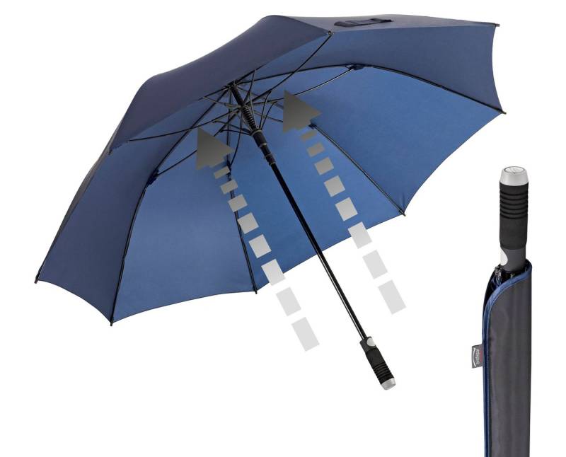 EuroSCHIRM® Partnerschirm birdiepal® Automatic, marineblau, Regenschirm für Zwei, mit extra großem Dach, Automatik von EuroSCHIRM®