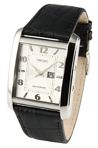 Eurochron Funk Armbanduhr Junghans-Uhrwerk Funkuhr Armbanduhr Leder 964.4714 von Eurochron