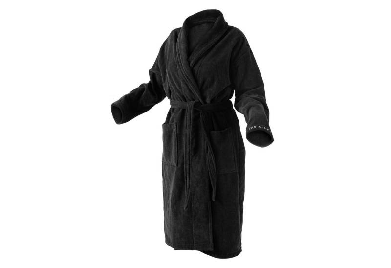 Eurofirany Morgenmantel Bademantel Weiß Schwarz Morgenmantel Schlafrock Baumwolle von Eurofirany