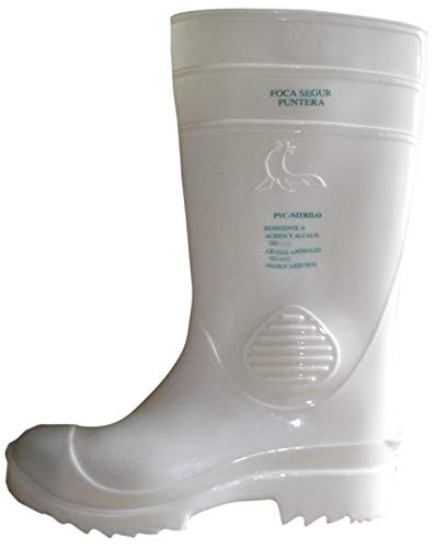 Eurofort Sicherheitsgummistiefel S5 mit Stahlkappe und Durchtrittschutz in gelb, grün, weiß oder schwarz - Größen 37 bis 48 (38, weiß) von Eurofort