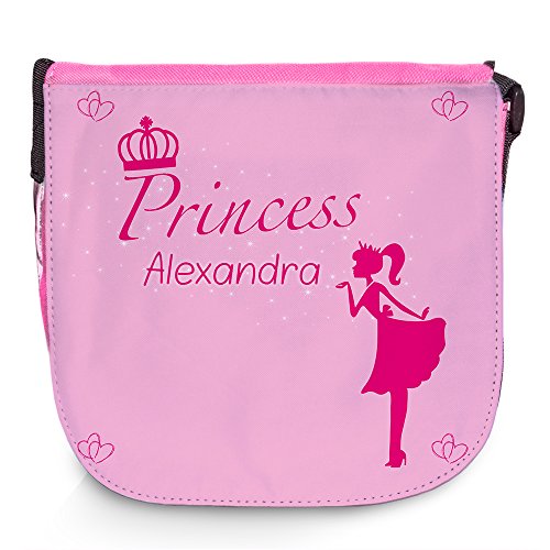 Umhängetasche für Kinder mit Namen Alexandra und schönem Prinzessin-Motiv | Schultertasche für Mädchen von Eurofoto