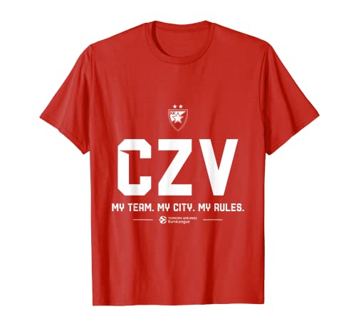 Euroleague - Crvena Zvezda MTS Belgrade Damen Rot S T-Shirt von Euroleague