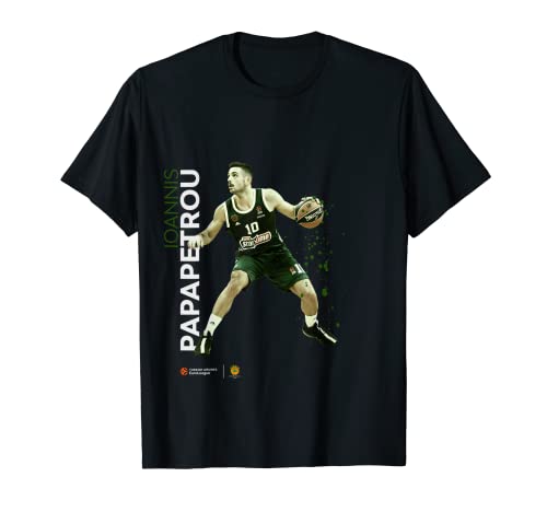 Euroleague Panathinaikos OPAP Athens T-Shirt, Herren, Schwarz, S, Kurzarm, Klassisches Kurzarm-Shirt mit Rundhalsausschnitt, Klassisch geschnitten, doppelt genähter Saum von Euroleague