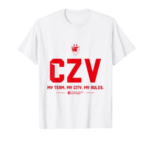 Euroleague - Weißer T-Shirt mit Kurzarm - Damen - S - Klassisch - Crew-Neck - Polyester - Roter Stern Belgrad - Novelty-T-Shirts Euroleague - Weißer T-Shirt mit Kurzarm - Damen - S - Klassisch - Crew-Neck - Polyester - Roter Stern Belgrad - Novelty-T-Shirts von Euroleague