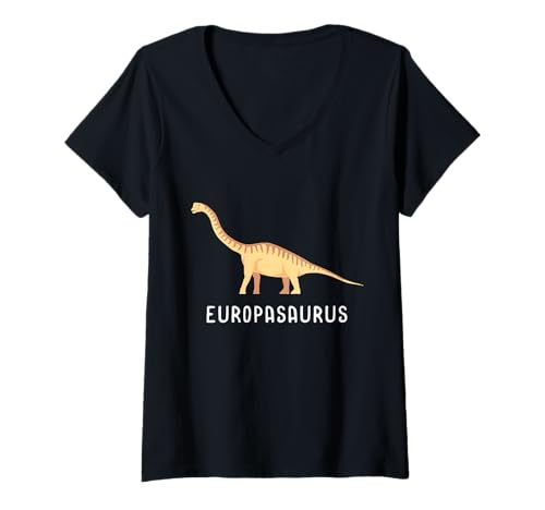 Damen Europasaurus Future Paläontologe Dinosaurier prähistorischer Dino T-Shirt mit V-Ausschnitt Damen Europasaurus Future Paläontologe Dinosaurier prähistorischer Dino T-Shirt mit V-Ausschnitt von Europasaurus Dinosaur Rawrsome