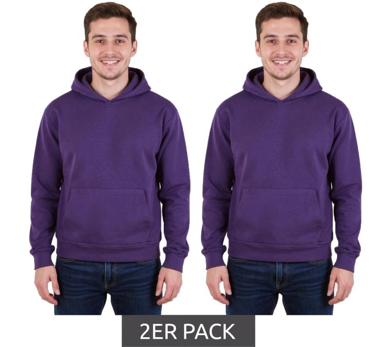 2er Sparpack European League Of Football Blanko Baumwoll-Hoodies acai 2er Sparpack European League Of Football Blanko Baumwoll-Hoodies acai von European League Of Football