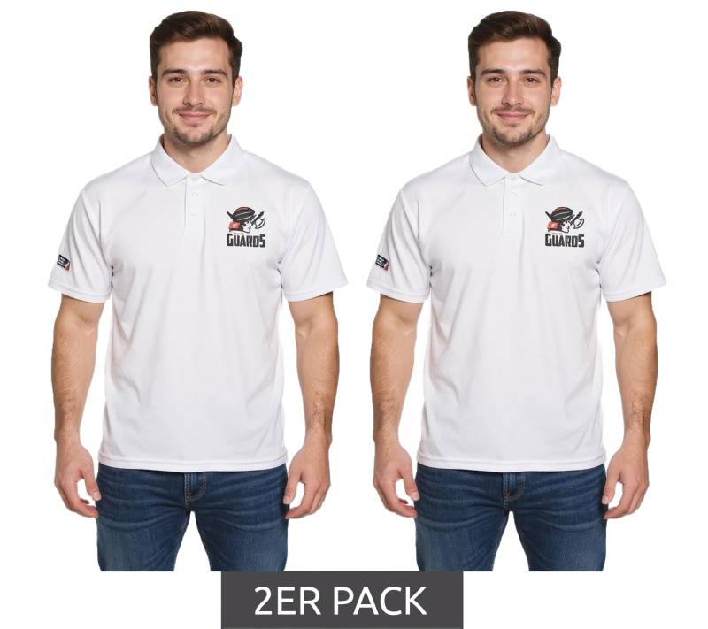 2er Sparpack European League Of Football Helvetic Guards PoloShirts leuchtend weiß von European League Of Football