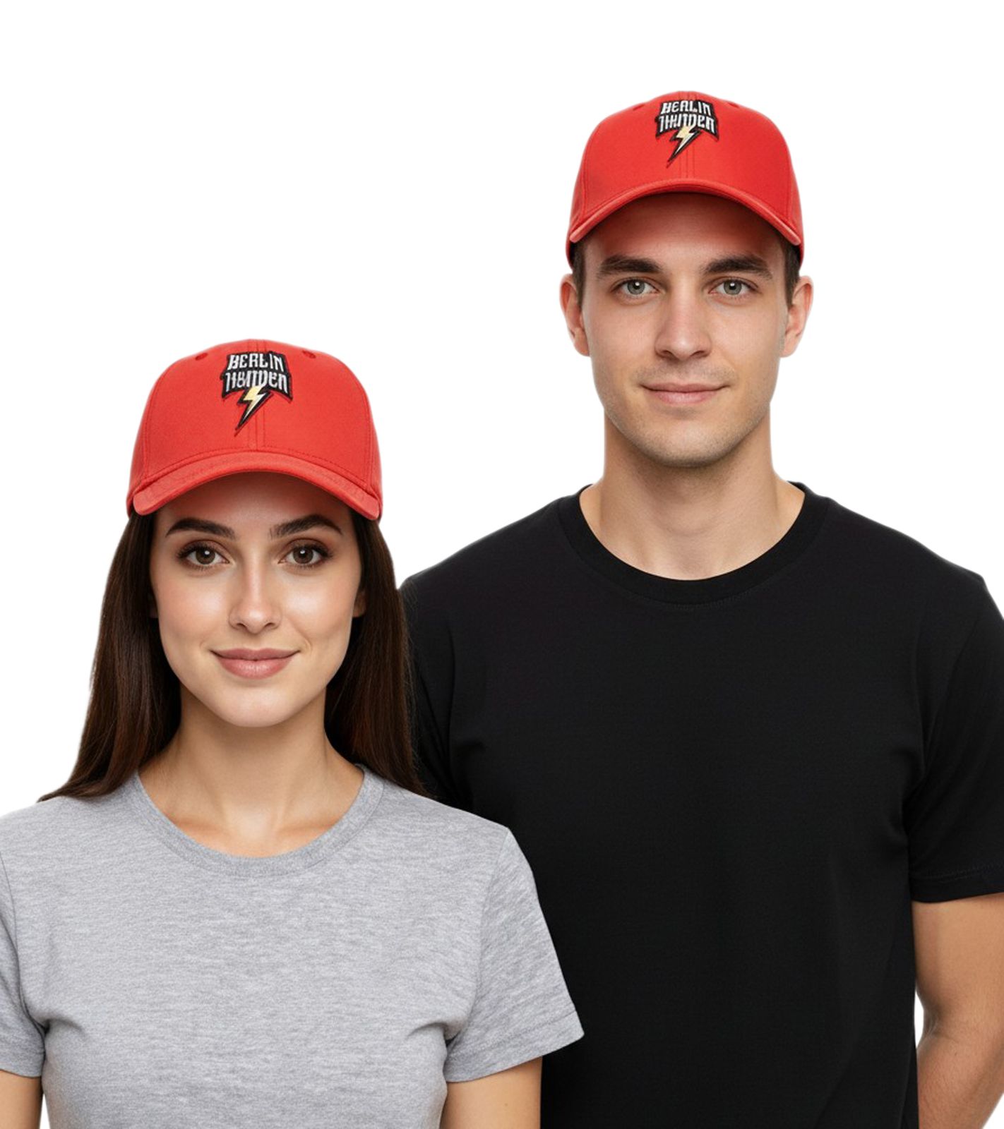 European League Of Football Berlin Thunder Snapback Caps tomatenfarben von European League Of Football