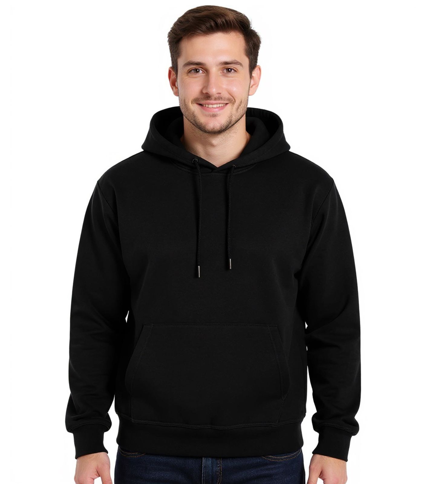 European League Of Football Blanko Baumwoll-Hoodies jet black von European League Of Football