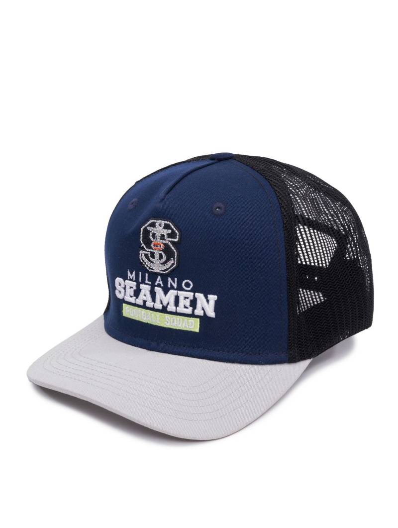 European League Of Football Milano Seamen Trucker Caps Festzug blau/ hoch geschnitten von European League Of Football