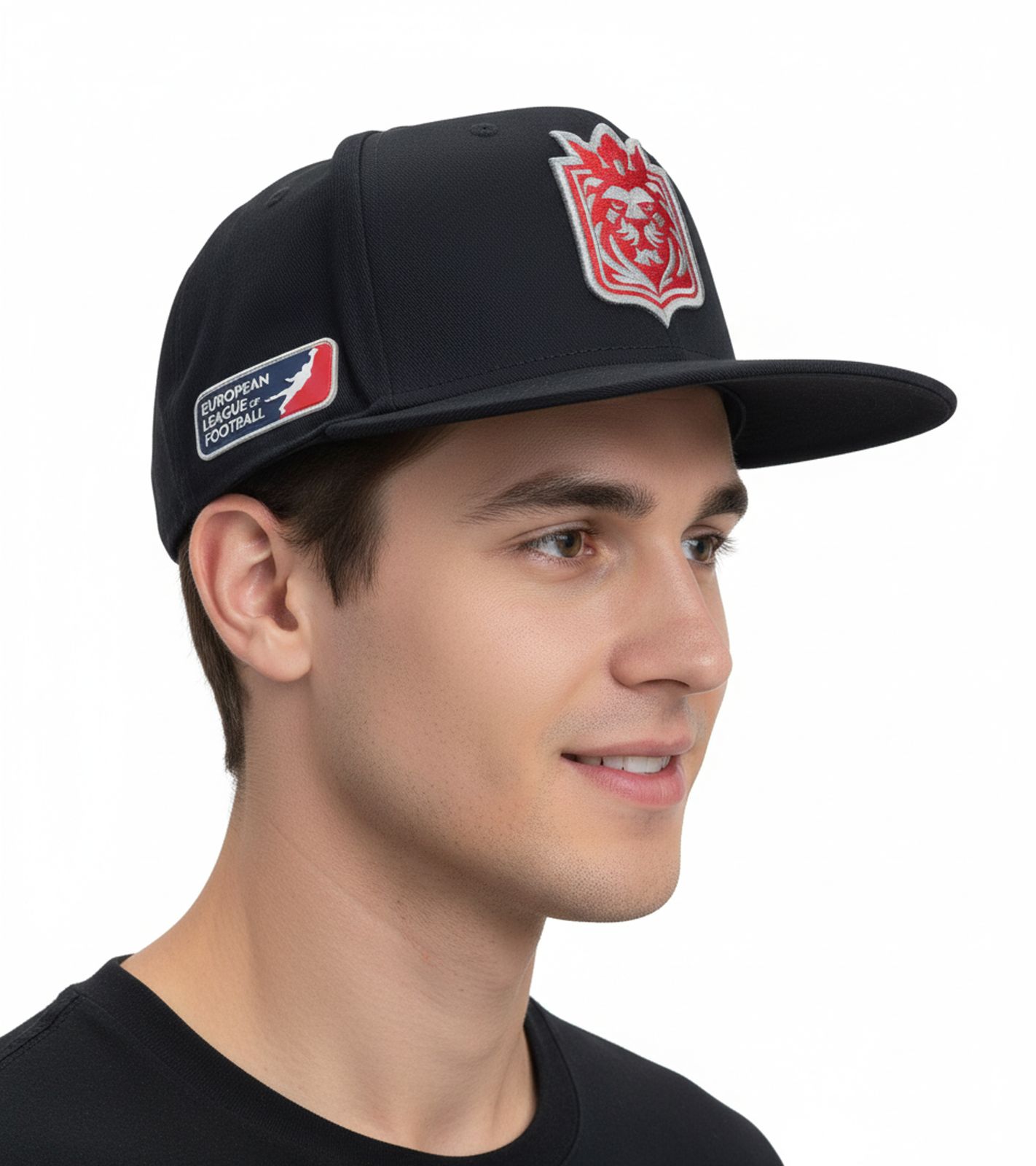European League Of Football Prague Lions Snapback Caps tiefschwarz von European League Of Football