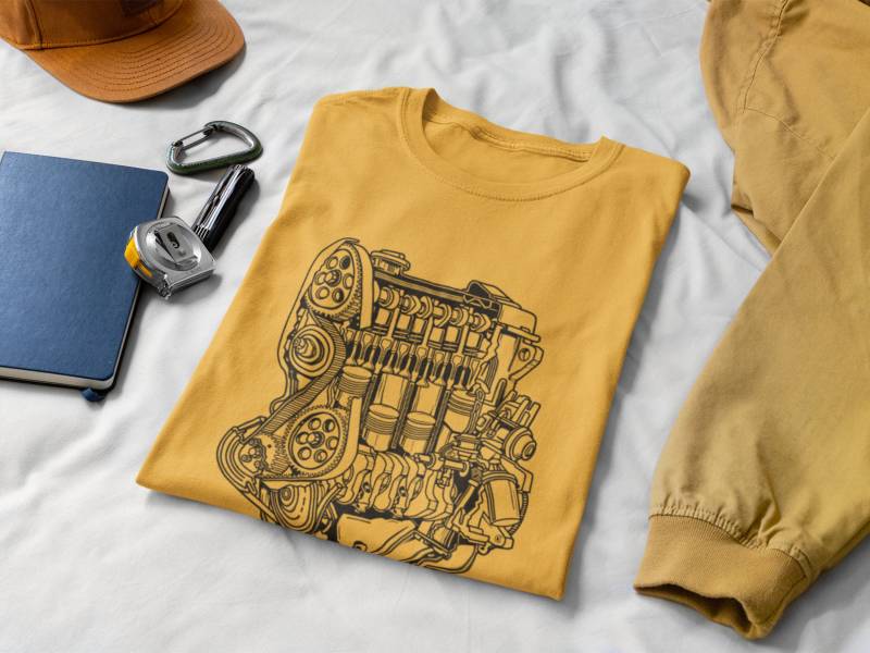 Motor Cutaway T-Shirt Motor Cutaway T-Shirt von EuropeanVintageCar