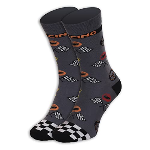 Sportsocken Large, Schuhgröße 43-46, Auto Racing, Large von Euroscarves