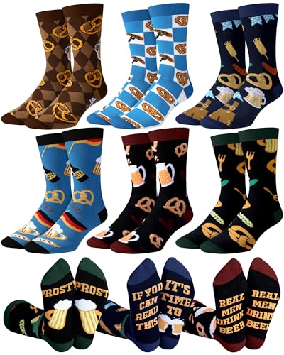 Eurzom 6 Paar Lustige Herren Biersocken Neuheit Weihnachten Oktoberfest Deutsche Trinksocken Urlaub Geschenk für Bierliebhaber, Mehrfarbig, Einheitsgr��e Eurzom 6 Paar Lustige Herren Biersocken Neuheit Weihnachten Oktoberfest Deutsche Trinksocken Urlaub Geschenk für Bierliebhaber, Mehrfarbig, Einheitsgr��e von Eurzom