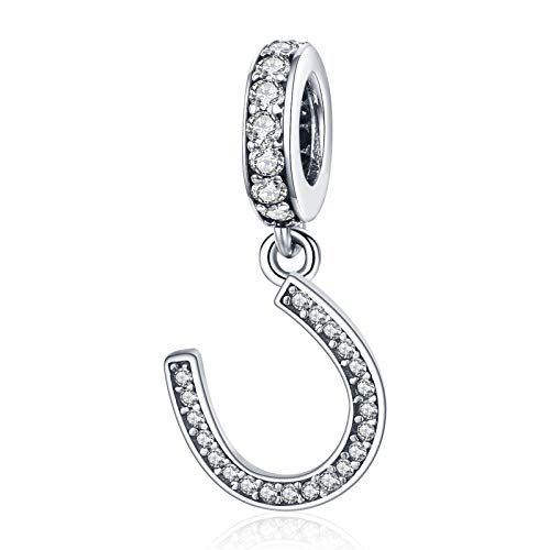 Eusense Hufeisen Charm 925 Sterling Silber Bead passen Pandora Chamilia Troll für Armband Kette Halskette von Eusense