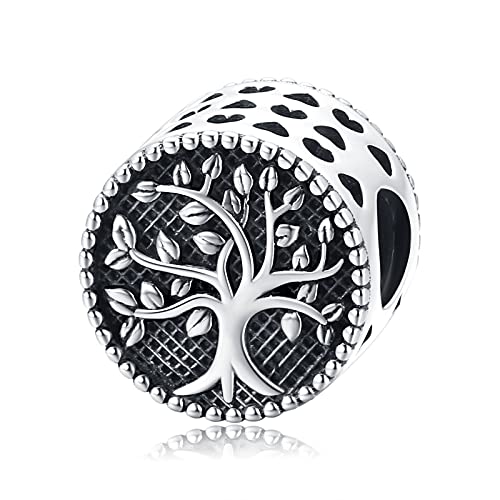 Eusense Lebensbaum Charm, Baum des Lebens Bead Silber 925 Passen für Pandora Armband, Familie Charms für Europäisch Armband von Eusense