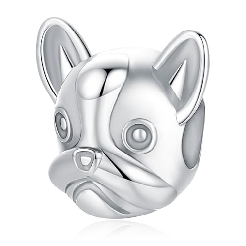 Eusense Pandora Hund Charm Bulldog Charm Perlen Passend für Pandora Armbänder und Halsketten aus Europa von Eusense