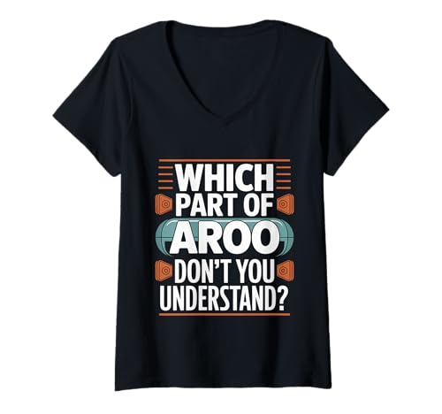 Damen Which Part of Aroo Don't You Understand Husky Pet Dog - T-Shirt mit V-Ausschnitt Damen Which Part of Aroo Don't You Understand Husky Pet Dog - T-Shirt mit V-Ausschnitt von Eusky Humor Dog Howl Witz