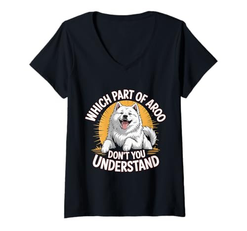 Damen Which Part of Aroo Don't You Understand Husky Pet Dog ||- T-Shirt mit V-Ausschnitt Damen Which Part of Aroo Don't You Understand Husky Pet Dog ||- T-Shirt mit V-Ausschnitt von Eusky Humor Dog Howl Witz