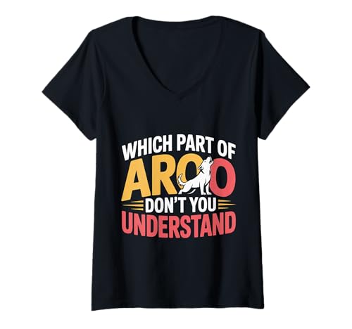 Damen Which Part of Aroo Don't You Understand Husky Pet Dog ||- T-Shirt mit V-Ausschnitt Damen Which Part of Aroo Don't You Understand Husky Pet Dog ||- T-Shirt mit V-Ausschnitt von Eusky Humor Dog Howl Witz