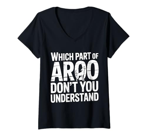 Damen Which Part of Aroo Don't You Understand Husky Pet Dog - T-Shirt mit V-Ausschnitt Damen Which Part of Aroo Don't You Understand Husky Pet Dog - T-Shirt mit V-Ausschnitt von Eusky Humor Dog Howl Witz